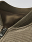 Χαμηλού Κόστους Ανδρικά Μπουφάν &amp; Παλτό-Ανδρικά Κοτλέ σακάκι Μπουφάν εργασίας Casual Jacket Ανθεκτικό Καθημερινά Ρούχα Διακοπές Να πάω Μονόπετο Όρθιος γιακάς Θερμαντικά Ανατομικό Χαλάρωση Σακάκι Εξωτερικά ενδύματα Συμπαγές / Απλό χρώμα
