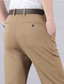 cheap Chinos-Men&#039;s Dress Pants Trousers Casual Pants Pocket Straight Leg Plain Stretch Office Business Stylish Formal Black Wine High Waist Micro-elastic