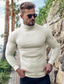 cheap Men&#039;s Casual T-shirts-Men&#039;s T shirt Tee Turtleneck shirt Ribbed Knit tee Long Sleeve Shirt Plain Rolled collar Outdoor Casual Long Sleeve Clothing Apparel Lightweight Classic Casual Muscle