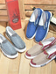 baratos Sapatilhas e Mocassins para Homem-Homens Sapatos Tênis Clássico Lona Cor do cartão Azul Cinzento Primavera Outono