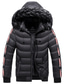 cheap Men&#039;s Downs &amp; Parkas-Men&#039;s Puffer Jacket Quilted Jacket Parka Warm Outdoor Vacation Going out Casual Daily Letter Outerwear Clothing Apparel Matte Black Black Yellow