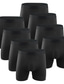 abordables Sous-vêtements pour hommes-Homme Paquet de 8 Caleçons Sous-vêtements boxeurs Coton Antibactérien Couleur monochrome Taille médiale Noir + Gris Noir