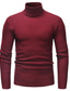 billige sweater til mænd-Herre Bluse Pullover trøje Strikke Rullekrave Hold Varm Moderne Moderne Arbejde Dagligdagstøj Tøj Efterår vinter Kamel Sort M L XL
