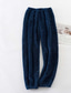 baratos Sleep Bottom-Homens Loungewear Calças de pijama de flanela Calças de Dormir Cor imaculada Simples Felpudo Casa Diário Flanela Quente Respirável Calça comprida Calça Cintura elástica Inverno Azul Azul Marinha