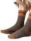 voordelige heren sokken-Voor heren 5 paar Sokken Crew Sokken Casual sokken Modieus Comfortabel Katoen Kleurenblok Gestreept Casual Dagelijks Warm Herfst winter Zwart blauw