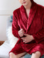 cheap Robes-Men&#039;s Robe Bathrobe Bath Robe Towel Robe Pure Color Fashion Simple Plush Home Polyester Coral Fleece Coral Velvet Comfort Warm Plunging Neck Long Robe Pocket Belt Included Winter Lake blue White