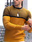cheap Men&#039;s Pullover Sweater-Men&#039;s Sweater Pullover Sweater Jumper Ribbed Knit Cropped Knitted Color Block Crew Neck Keep Warm Modern Contemporary Work Daily Wear Clothing Apparel Fall &amp; Winter Black Yellow S M L