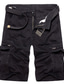 cheap Cargo Shorts-Men&#039;s Cargo Shorts Shorts Pocket Plain Comfort Breathable Knee Length Work Casual Daily Fashion Streetwear Green Black
