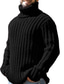 ieftine pulover pentru bărbați-Bărbați Pulover Pulover pulover Striat Tricotat Decupată Tricotat Culoare solidă Guler Pe Gât Păstrați-vă cald Contemporan modern Muncă Purtare Zilnică Îmbrăcăminte Toamna iarna Negru Albastru piscină