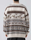Недорогие мужской пуловер-свитер-Муж. Вязаная ткань Свитер с узором Fair Isle Пуловер Рельефный узор Вязать Укороченный Трикотаж Животное &quot;Круглый вырез &quot;&quot;под горло&quot;&quot;&quot; Сохраняет тепло Современный современный Офис На каждый день