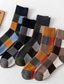 cheap Men&#039;s Socks-Men&#039;s 5 Pairs Socks Wool Socks Crew Socks Casual Socks Winter Socks Multi color Color Color Block Plaid Checkered Casual Daily Warm Fall &amp; Winter Fashion Comfort