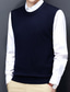 cheap Sweater Vests-Men&#039;s Sweater Vest Wool Sweater Pullover Sweater Jumper Dress Sweater Ribbed Knit Knitted Solid Color Crew Neck Keep Warm Modern Contemporary Work Daily Wear Clothing Apparel Sleeveless Spring &amp;  Fall