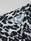 abordables Camisas estampadas para hombre-Hombre Camisa Leopardo Cuello Inglés Negro Rosa Azul Piscina Marrón Verde Trébol Otras impresiones Calle Casual Manga Larga Estampado Ropa Moda Design Negocios Casual