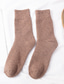 baratos meias masculinas-Homens 3 pares Meias Meias de lã Meias Equipe Meias casuais meias de inverno Moda Conforto Cor Sólida Casual Diário Quente Inverno Preto Azul