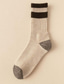 ieftine ciorapi barbatesti-Bărbați 5 perechi Șosete Șosete Medii Șosete casual Modă Confortabili Bumbac Bloc Culoare Dungi Casual Zilnic Cald Toamna iarna Negru Albastru piscină