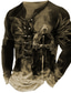 tanie T-shirty męskie z nadrukiem-Męskie Podkoszulek Koszulki Graficzny Człowiek Kołnierz Zielony Czarny Niebieski Fioletowy Żółty Druk 3D Na zewnątrz Ulica Długi rękaw Wiązanie Nadruk Odzież Podstawowy Designerskie Codzienny