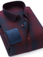 Недорогие Мужские классические рубашки-мужская флисовая рубашка классическая рубашка в клетку однотонная отложная на открытом воздухе уличная одежда с длинным рукавом на пуговицах модная деловая удобная