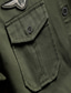Недорогие мужские повседневные рубашки-Муж. Рубашка Летняя рубашка Сплошной цвет Отложной Черный Белый Военно-зеленный Тёмно-синий Хаки Повседневные Праздники С короткими рукавами Кнопка вниз Одежда Хлопок
