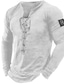 abordables Camisetas 3D de hombre-Hombre Camiseta Tee Graphic Cuello Negro Morado Vino Verde Ejército Marrón claro Impresión 3D Exterior Diario Manga Larga Acordonado Estampado Ropa Básico Design Casual Clásico