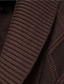economico maglione cardigan da uomo-Per uomo Cardigan Lavorato a maglia Tinta unica Fibra acrilica Manica lunga Maglioni cardigan Girocollo Autunno Inverno Beige