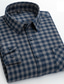 voordelige Casual overhemden-Voor heren Overhemd Flanellen hemd Schotse ruit Strijkijzer A B C D E Werk Casual Lange mouw Button-omlaag Kleding Katoen Zakelijk Eenvoudig