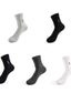 cheap Men&#039;s Socks-Men&#039;s 5 Pairs Socks Sport Socks / Athletic Socks Crew Socks Casual Socks Fashion Comfort Cotton Solid Colored Medium Spring, Fall, Winter, Summer Multi color