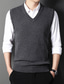 ieftine veste pulover1-Bărbați Vestă pulover Pulover de lână Pulover pulover Striat Tricotat Tricotat Culoare solidă În V Contemporan modern Muncă Purtare Zilnică Îmbrăcăminte Fără mâneci Primăvara &amp; toamnă Cămilă Negru M