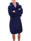 Недорогие Пижамы-Мужские халаты, большие и высокие, теплый флисовый халат контрастного цвета с капюшоном, фланелевые пушистые халаты средней длины для мужчин, подарки