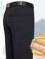levne Kalhoty chinos-Pánské Šerpo Oblekové Kalhoty Kapsy Bez vzoru Pohodlné Teplý Obchod Ležérní Denní Retro Formální Černá Námořnická modř Lehce elastické