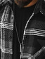abordables Camisas gruesas-Hombre Camisa Sobrecamisa Enrejado Cuello Vuelto Verde Trébol Azul Piscina Amarillo Negro + Blanco Gris Exterior Calle Ropa Moda Casual Cómodo / Manga Larga
