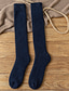 baratos meias masculinas-Homens 5 pares Meias Meias de lã Meião Meias casuais meias de inverno Moda Conforto Cor Sólida Casual Diário Quente Inverno Preto Cáqui