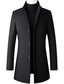 cheap Men&#039;s Jackets &amp; Coats-Men&#039;s Winter Coat Wool Coat Overcoat Short Coat Daily Wear Vacation Winter Fall Terylene Thermal Warm Outdoor Outerwear Clothing Apparel Fashion Warm Ups Solid Colored Pocket Turndown Single Breasted