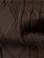 baratos suéter cardigã masculino-Homens Carregam Tricotado Côr Sólida Fibras Acrilicas Manga Longa Casacos de malha Gola Redonda Outono Inverno Bege