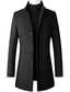 cheap Men&#039;s Jackets &amp; Coats-Men&#039;s Overcoat Winter Coat Wool Coat Business Daily Wear Winter Fall Wool Thermal Warm Outdoor Outerwear Clothing Apparel Fashion Warm Ups Solid Colored Pocket Standing Collar Single Breasted