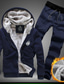お買い得  メンズ・トラックスーツ-男性用 パーカージャケット コート ベーシック ジャケット 2個 海軍 ワインレッド ブラック