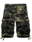 cheap Cargo Shorts-Men&#039;s Cargo Shorts Shorts Pocket Camouflage Comfort Breathable Knee Length Work Casual Daily Fashion Streetwear ArmyGreen Blue