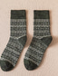 cheap Men&#039;s Socks-Men&#039;s 3 Pairs Socks Wool Socks Dress Socks Crew Socks Casual Socks Winter Socks Fashion Comfort Striped Casual Daily Warm Winter Wine Red Green