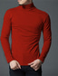 billige Casual T-skjorter for menn-Herre T skjorte Langermet skjorte عادي Rullekrage utendørs Avslappet Klær Mote Gatemote Klassisk