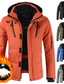 cheap Men&#039;s Downs &amp; Parkas-Men&#039;s Winter Jacket Down Jacket Puffer Jacket Parka Print Work Daily Wear Long Casual Daily Casual Warm Winter Pure Color Black Blue Orange Green Puffer Jacket