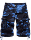 voordelige Cargoshorts-Voor heren Cargoshorts Korte broek Zak Camouflage Kleur Comfort Ademend Knielengte Werk Casual Dagelijks Modieus Streetwear Leger groen blauw