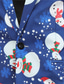 Недорогие Мужские куртки и пальто-Муж. Пальто Отложной Карман Синий Мода Рождество Наступила зима