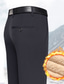 tanie Chinosy-Męskie Szerpa Garnitury Spodnie Kieszeń Równina Komfort Ciepłe Biznes Codzienny Retro / vintage Formalny Czarny Granatowy Średnio elastyczny