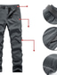 cheap Cargo Pants-Men&#039;s Cargo Pants Softshell Pants Combat Trousers Winter Pants Snow Pants Elastic Waist Zipper Pocket Solid Color Thermal Warm Fleece Lining Sports Outdoor Daily Casual Athleisure Black Navy Blue