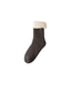 halpa miesten sukat-Miesten 1 pari Sherpavuoratut sukat Sukat Tossut Yhtenäinen väri Koti Lämmin Talvi Musta khaki Vaalean harmaa
