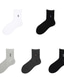 voordelige heren sokken-Voor heren 5 paar Sokken Sportsokken Crew Sokken Casual sokken Modieus Comfortabel Katoen Effen Medium Lente, Herfst, Winter, Zomer Meerkleurig