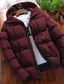 cheap Men&#039;s Downs &amp; Parkas-Men&#039;s Puffer Jacket Winter Jacket Quilted Jacket Winter Coat Windproof Warm Going out Casual Daily Hiking Pure Color Outerwear Clothing Apparel Dark Grey Wine Black