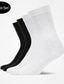 זול גרבי גברים-בגדי ריקוד גברים 4 זוגות גרבי טניס גרבי צוות גרביים לטיולי הליכה מסוגנן מסורתי / קלסי צבע אחיד / רגיל קזו&#039;אל יומי בינוני סתיו חורף שחור / לבן