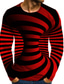 levne Pánská 3D trička-Pánské Tričko 3D tisk Kulatý Žlutá Světlá růžová Rubínově červená Vodní modrá Fialová 3D tisk Větší velikosti Denní Jdeme ven Dlouhý rukáv Tisk Oblečení Šik ven Přehnaný Designové