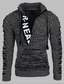 billiga tröja för män-Herr Tröja Hoppare Sticka Stickat Abstrakt V-hals Stylish Vintagestil Dagliga kläder Höst Vinter Vit Svart M L XL / Långärmad