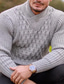cheap Men&#039;s Pullover Sweater-Men&#039;s Sweater Pullover Sweater Jumper Ribbed Knit Cropped Knitted Crossover Collar Modern Contemporary Daily Wear Going out Clothing Apparel Fall &amp; Winter White Blue S M L
